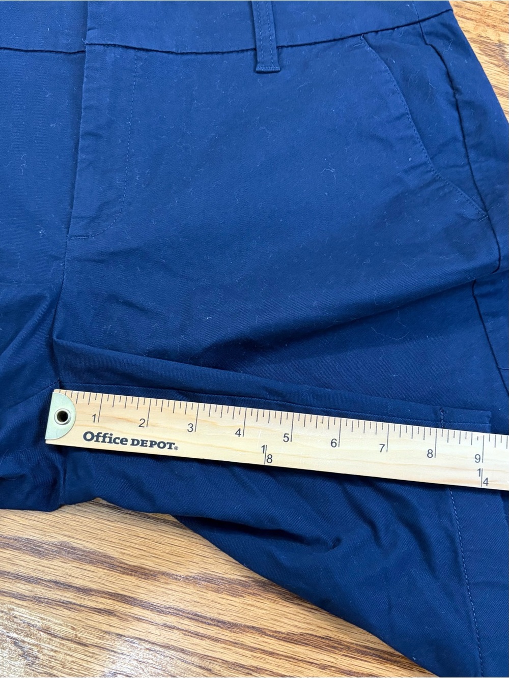 J. Crew 9" Navy Stretch Bermuda Shorts (10) - Picture 6 of 8